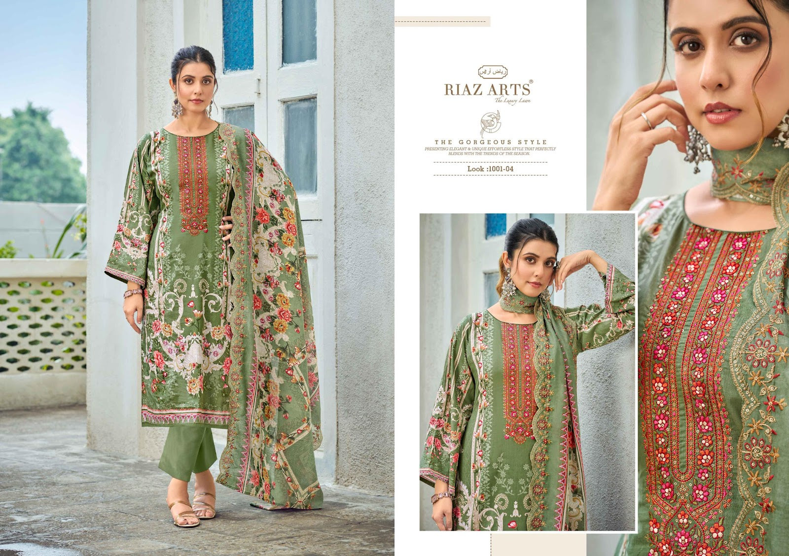 Farah Riaz Art Cotton Lawn Karachi Salwar Suits Supplier Ahmedabad