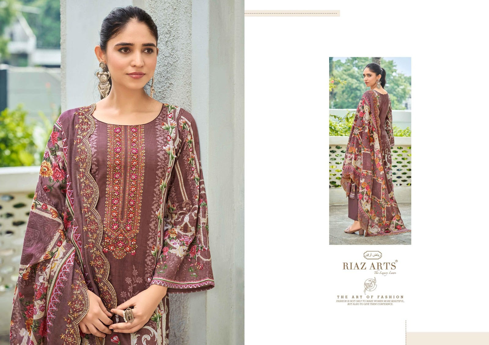 Farah Riaz Art Cotton Lawn Karachi Salwar Suits Supplier Ahmedabad