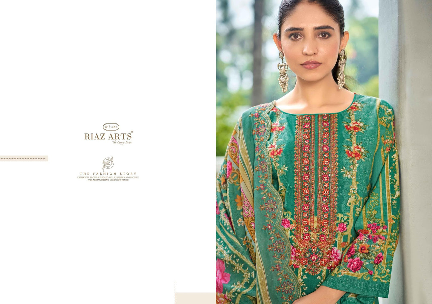 Farah Riaz Art Cotton Lawn Karachi Salwar Suits Supplier Ahmedabad