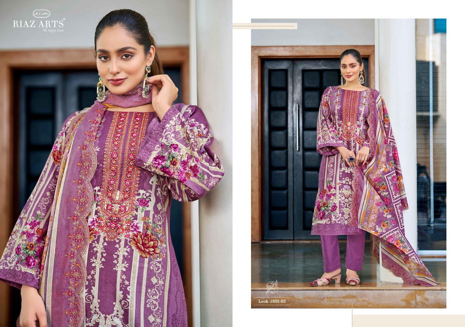 Farah Riaz Art Cotton Lawn Karachi Salwar Suits Supplier Ahmedabad