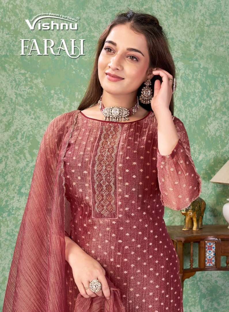 Farah Vishnu Impex Salsa Pant Style Suits Wholesaler Gujarat