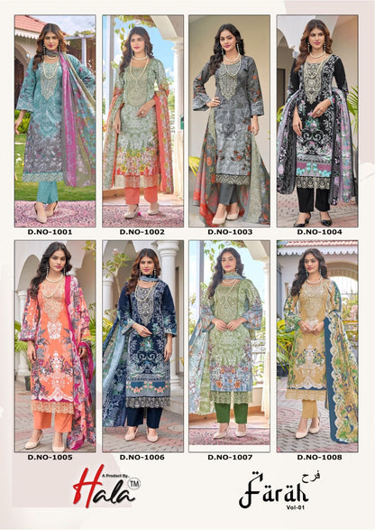 Farah Vol 1 Hala Cotton Karachi Salwar Suits Supplier