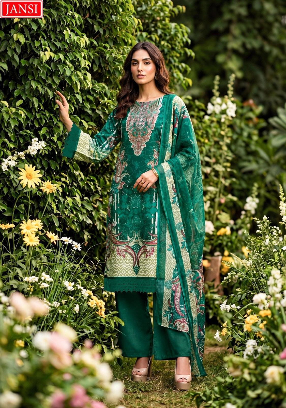 Farah Vol 2 Jansi Mix Cotton Karachi Salwar Suits Supplier Gujarat