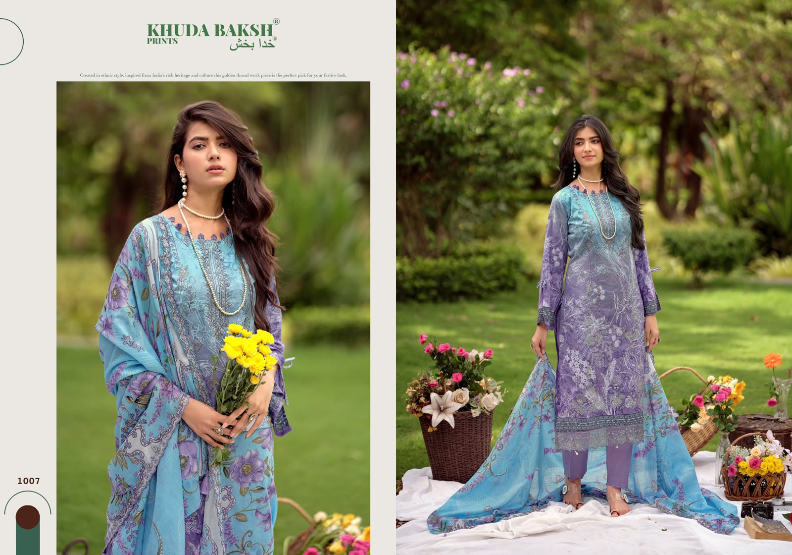 Farah Vol 2 Khuda Baksh Prints Lawn Cotton Karachi Salwar Suits Manufacturer Gujarat