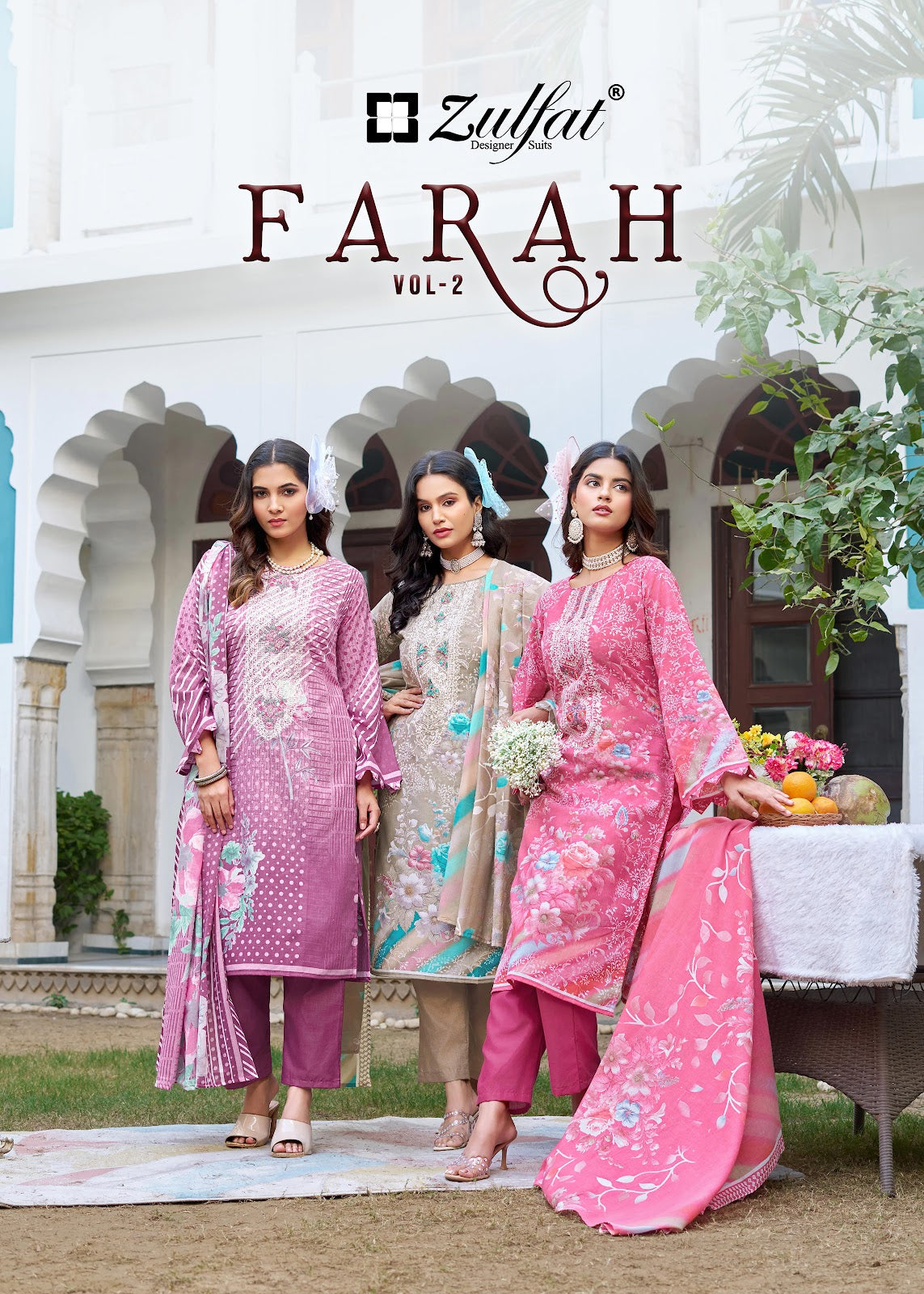 Farah Vol 2 Zulfat Designer Cotton Karachi Salwar Suits Wholesaler