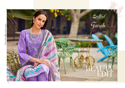 फराह ज़ुल्फ़त डिज़ाइनर कॉटन कराची सलवार सूट सप्लायर भारत