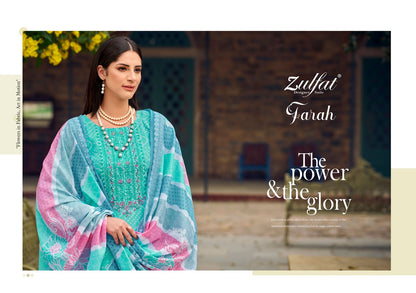 फराह ज़ुल्फ़त डिज़ाइनर कॉटन कराची सलवार सूट सप्लायर भारत