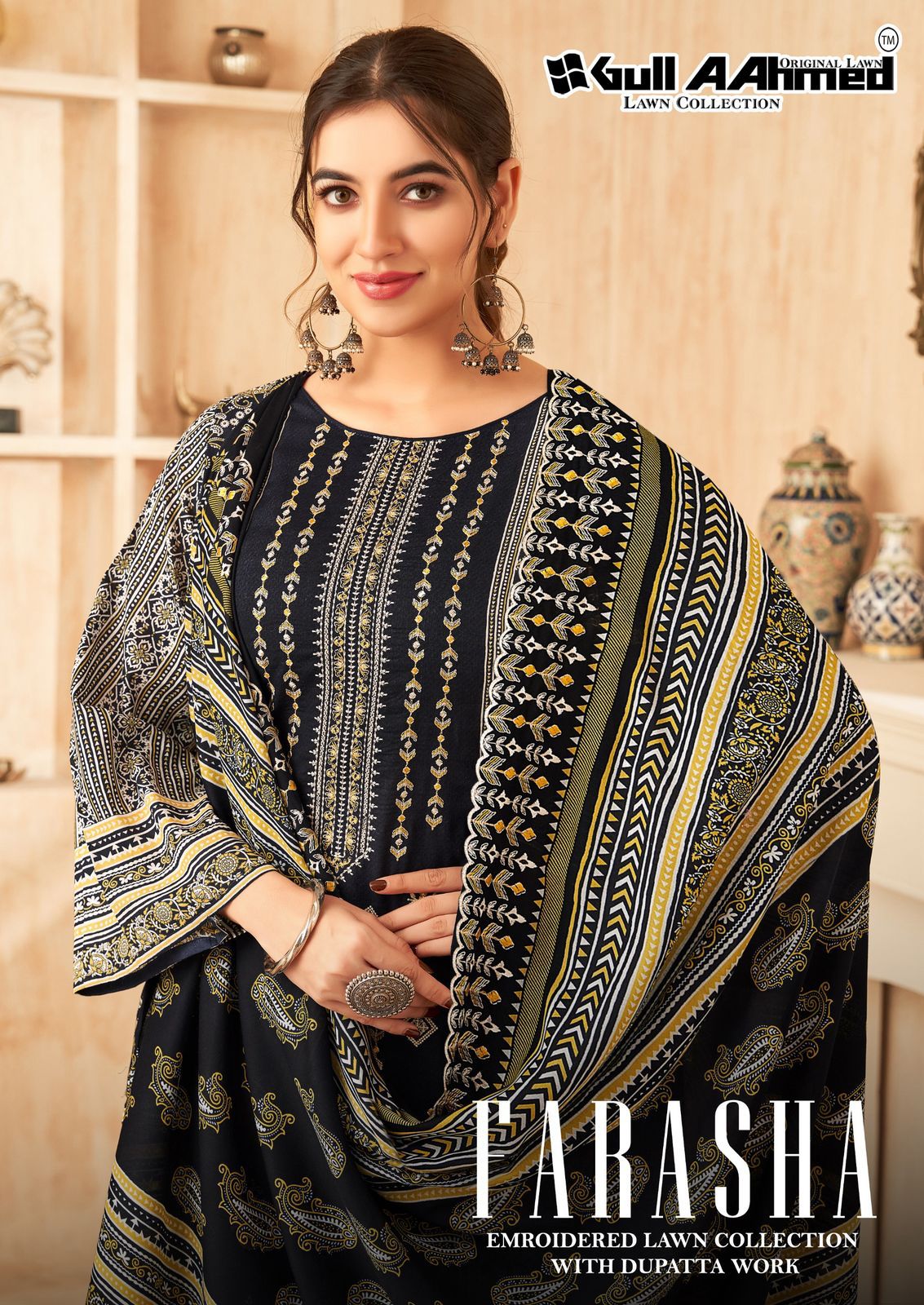 Farasha Gul Ahmed Pure Cotton Pakistani Salwar Suits Manufacturer Gujarat