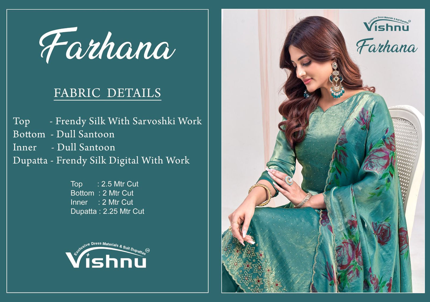 Farhana Vishnu Impex Silk Pant Style Suits Supplier India