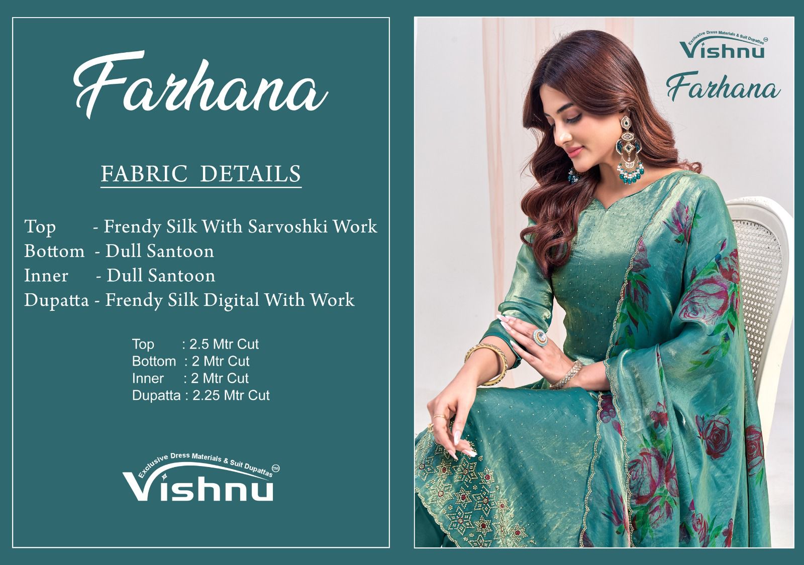 Farhana Vishnu Impex Silk Pant Style Suits Supplier India