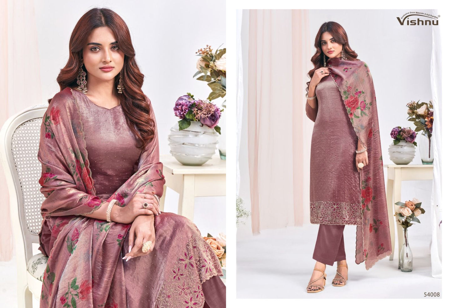 Farhana Vishnu Impex Silk Pant Style Suits Supplier India