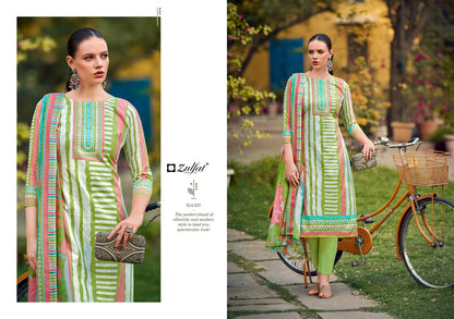 Farhana Vol 10 Zulfat Designer Pure Cotton Karachi Salwar Suits Manufacturer Ahmedabad