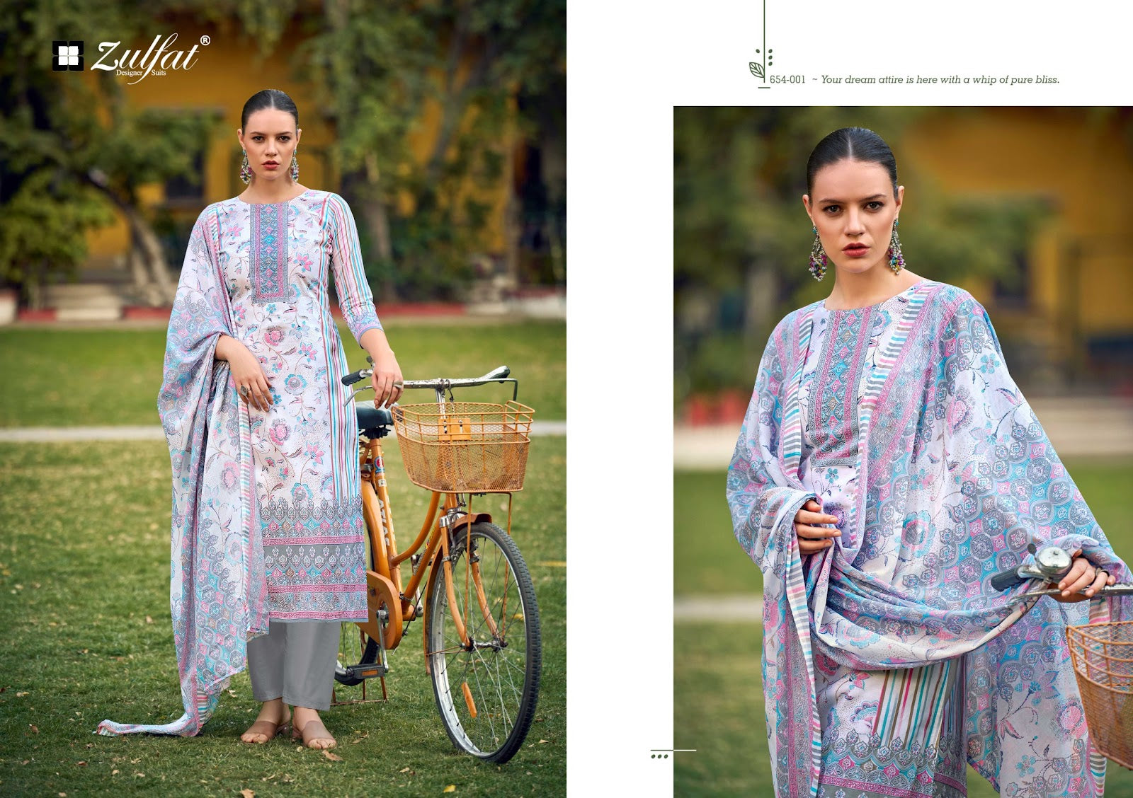 Farhana Vol 10 Zulfat Designer Pure Cotton Karachi Salwar Suits Manufacturer Ahmedabad