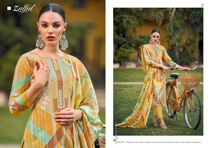 Farhana Vol 10 Zulfat Designer Pure Cotton Karachi Salwar Suits Manufacturer Ahmedabad