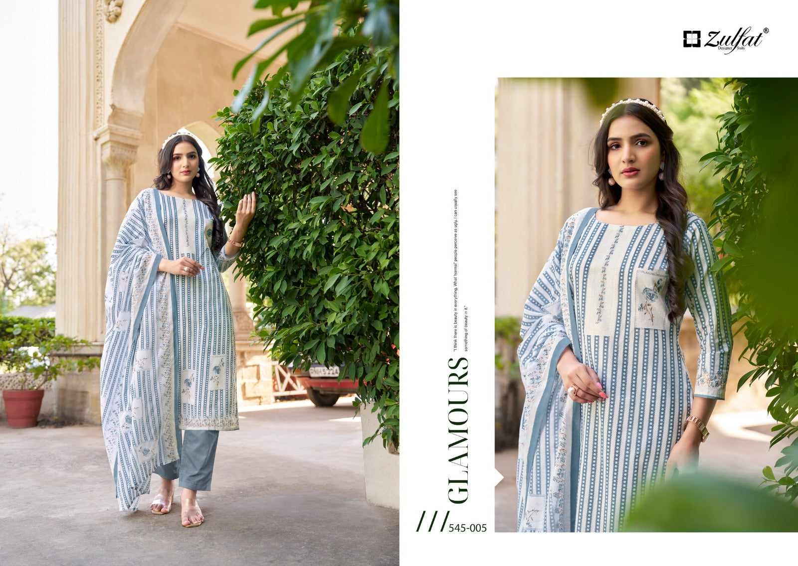 Farhana Vol 5 Zulfat Designer Pure Cotton Pant Style Suits Exporter India