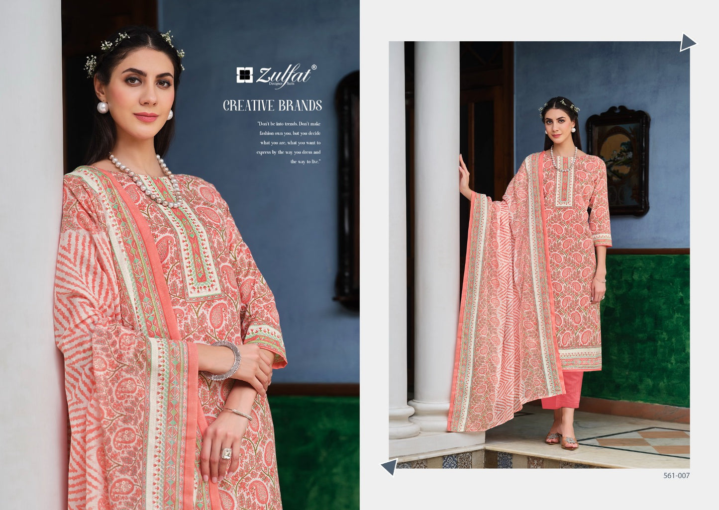 Farhana Vol 8 Zulfat Designer Cotton Karachi Salwar Suits Wholesale Price