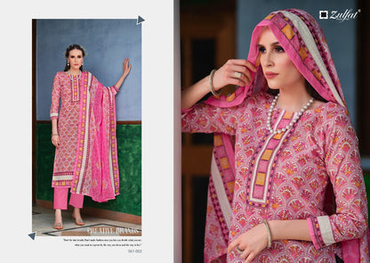 Farhana Vol 8 Zulfat Designer Cotton Karachi Salwar Suits Wholesale Price