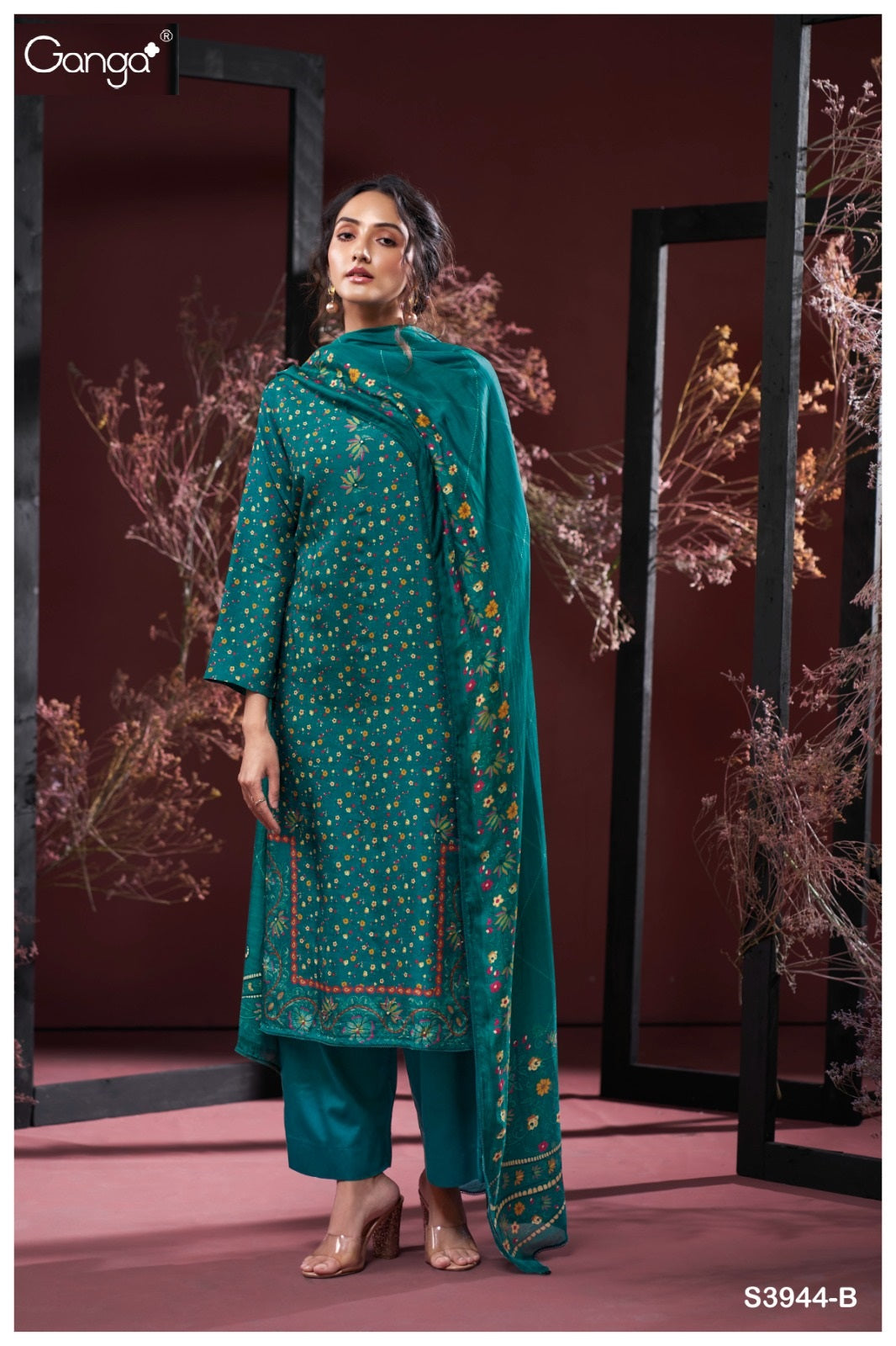 Farida 3944 Ganga Premium Bemberg Plazzo Style Suits Manufacturer