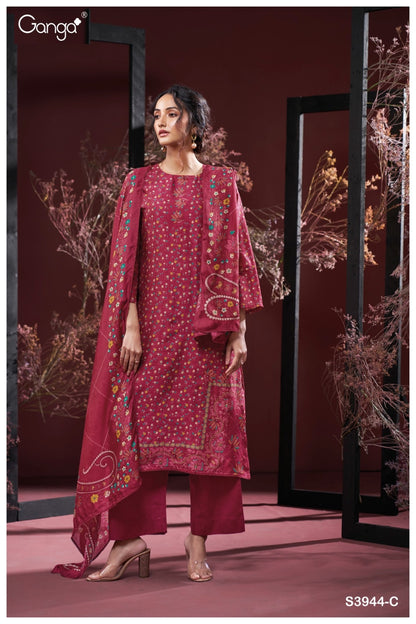 Farida 3944 Ganga Premium Bemberg Plazzo Style Suits Manufacturer