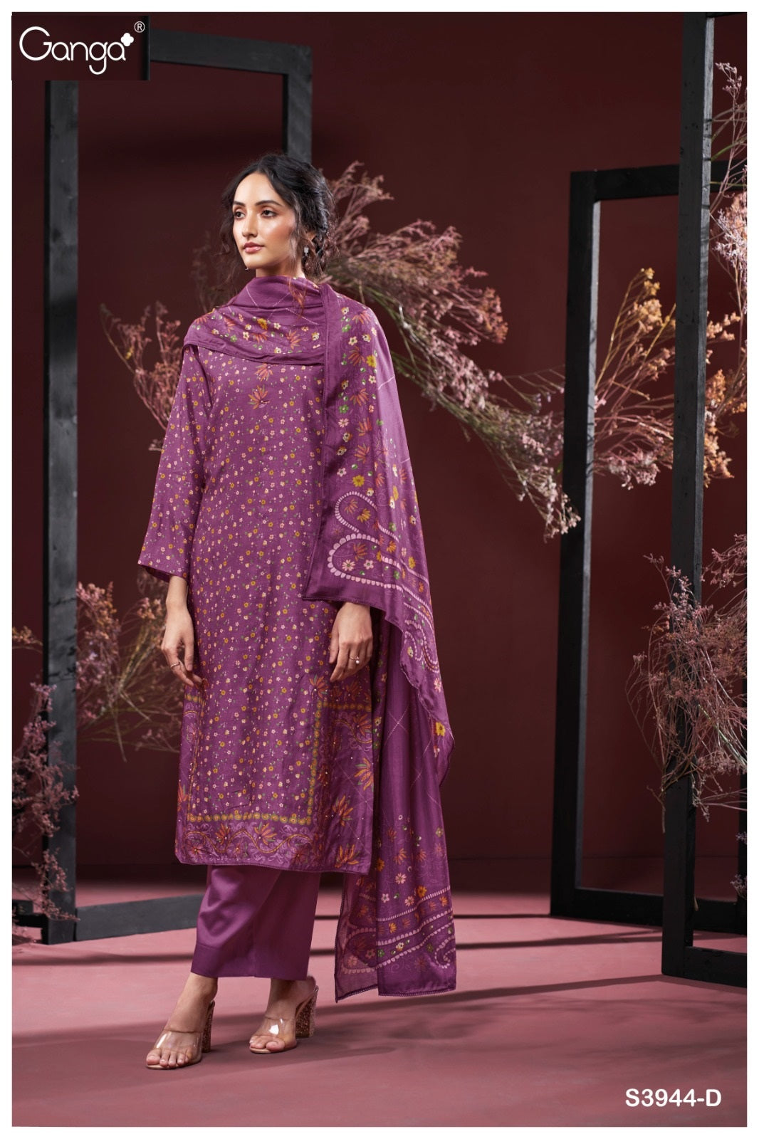 Farida 3944 Ganga Premium Bemberg Plazzo Style Suits Manufacturer