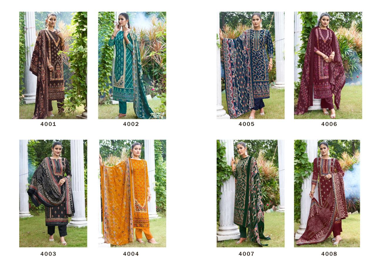 Farida Radha Fab Pashmina Suits Manufacturer – Kavya Style Plus