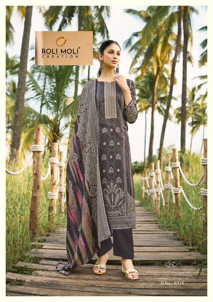 Farida Roli Moli Karachi Pashmina Salwar Suits Exporter Ahmedabad