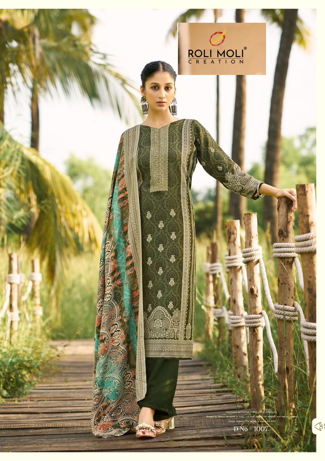 Farida Roli Moli Karachi Pashmina Salwar Suits Exporter Ahmedabad