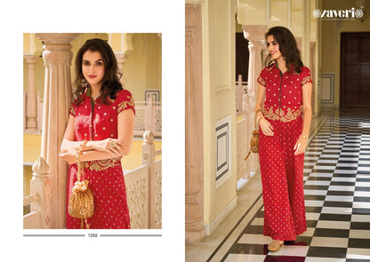 Farida Zaveri Silk Co Ord Set Wholesaler India