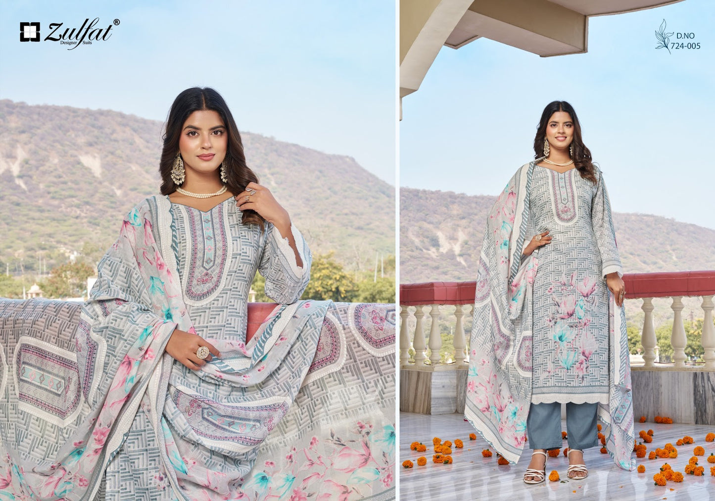 Farida Zulfat Designer Cotton Karachi Salwar Suits Wholesaler Ahmedabad