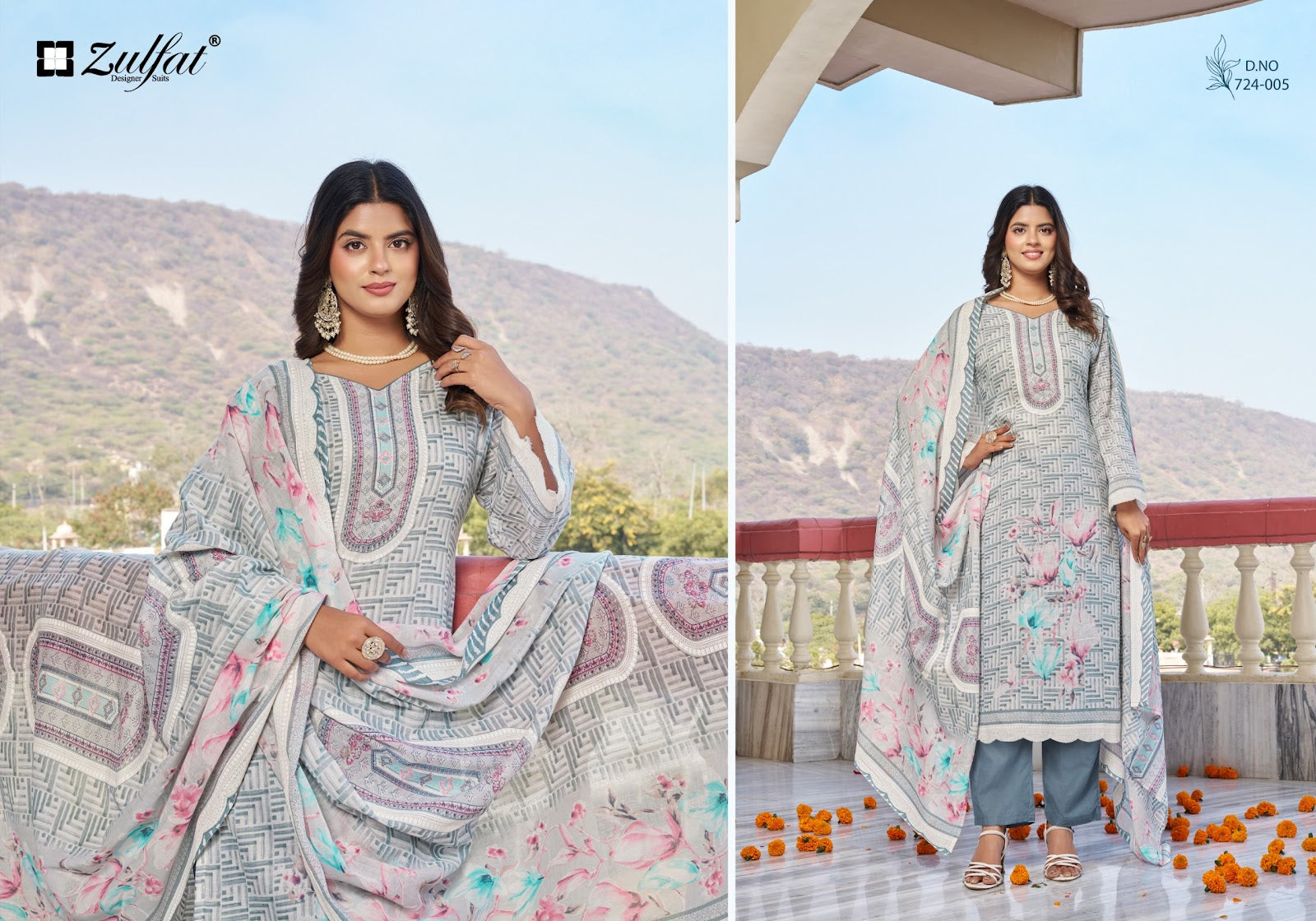 Farida Zulfat Designer Cotton Karachi Salwar Suits Wholesaler Ahmedabad
