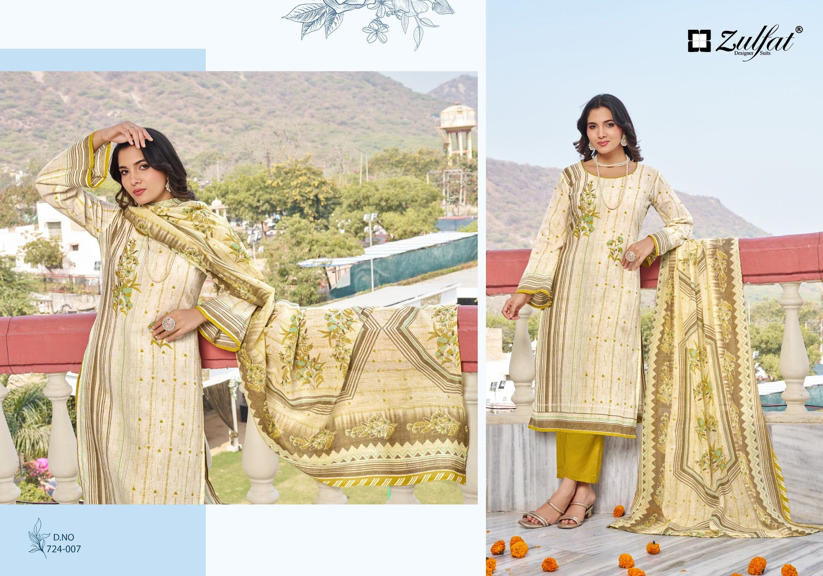 Farida Zulfat Designer Cotton Karachi Salwar Suits Wholesaler Ahmedabad