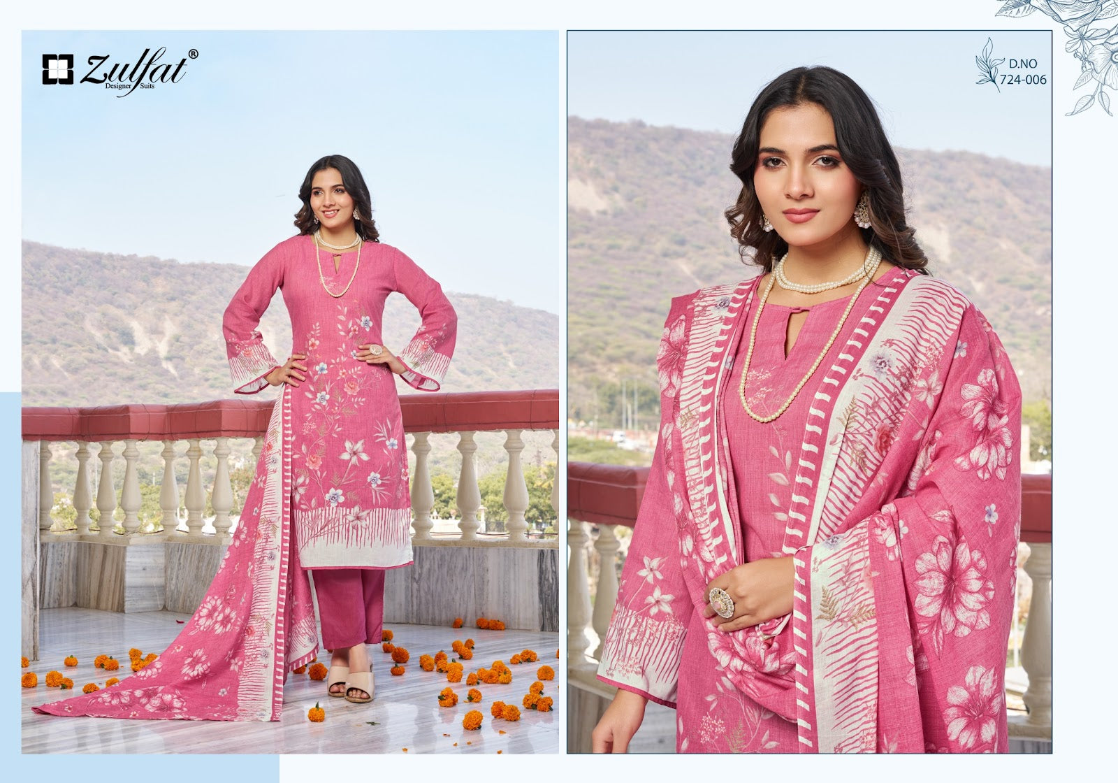 Farida Zulfat Designer Cotton Karachi Salwar Suits Wholesaler Ahmedabad