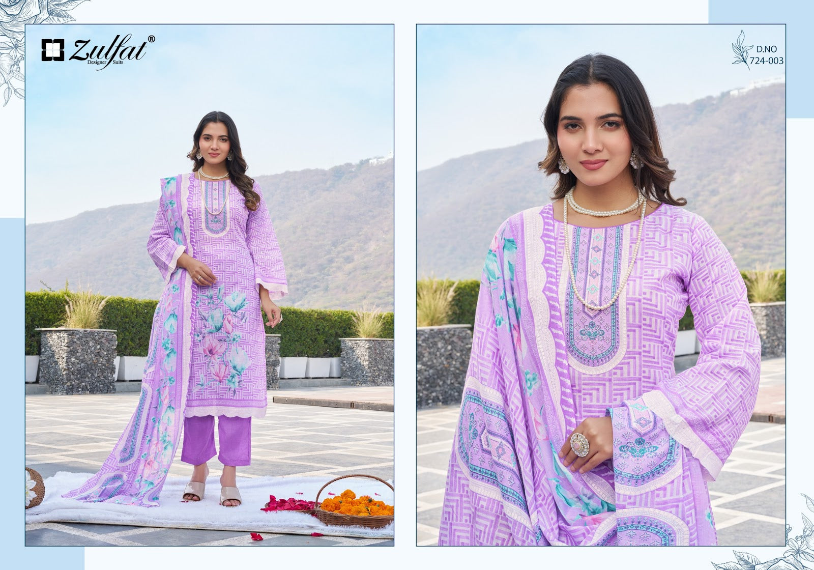 Farida Zulfat Designer Cotton Karachi Salwar Suits Wholesaler Ahmedabad
