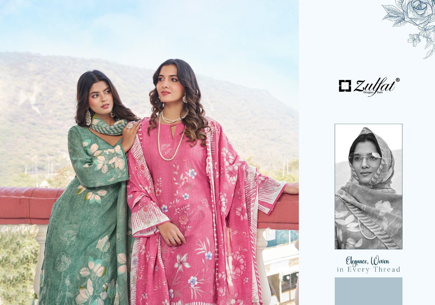Farida Zulfat Designer Cotton Karachi Salwar Suits Wholesaler Ahmedabad
