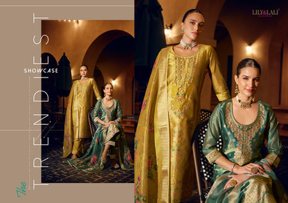 Faridan 2 Lily Lali Jacquard Silk Readymade Pant Style Suits Manufacturer