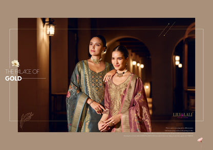 Faridan 2 Lily Lali Jacquard Silk Readymade Pant Style Suits Manufacturer