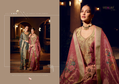 Faridan 2 Lily Lali Jacquard Silk Readymade Pant Style Suits Manufacturer