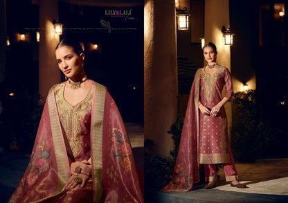 Faridan 2 Lily Lali Jacquard Silk Readymade Pant Style Suits Manufacturer