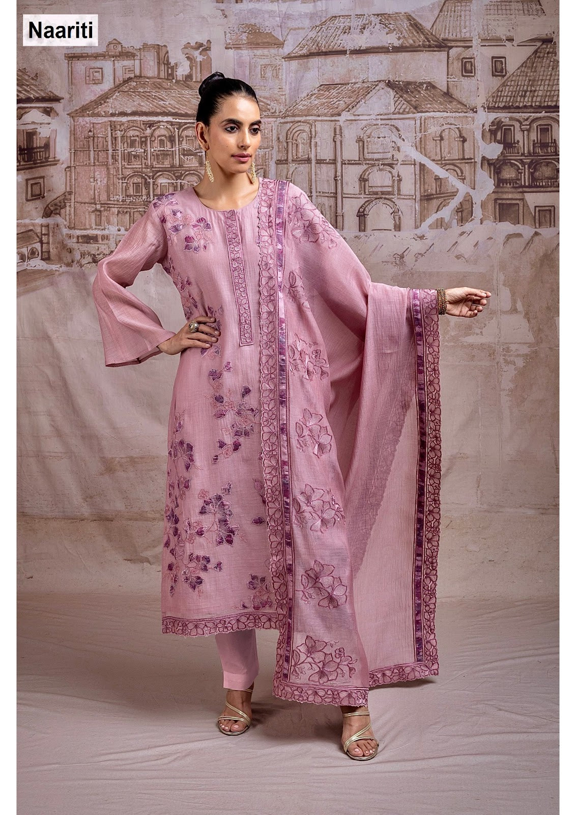 Faridya Naariti Mul Chanderi Pant Style Suits Wholesaler