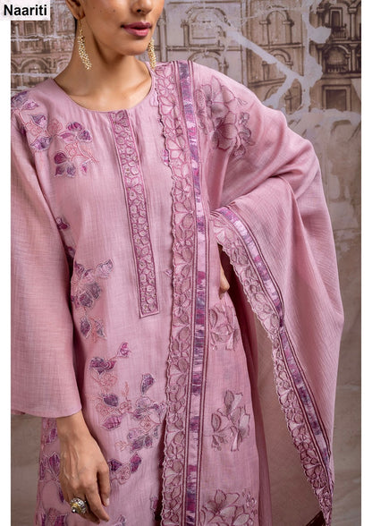 Faridya Naariti Mul Chanderi Pant Style Suits Wholesaler
