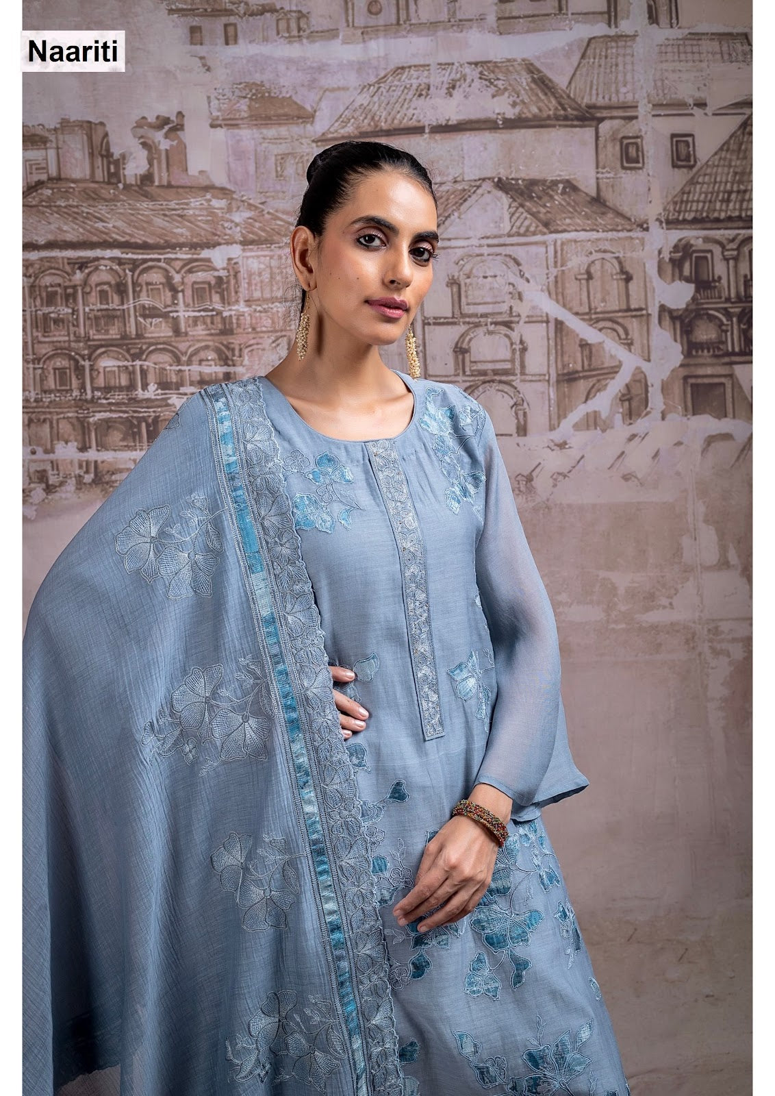 Faridya Naariti Mul Chanderi Pant Style Suits Wholesaler