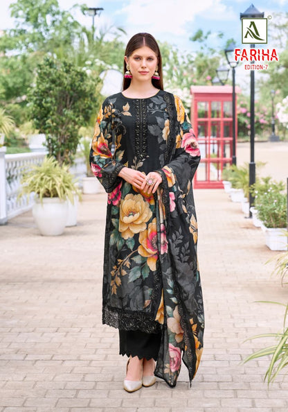 Fariha Edition 7 Alok Pure Maslin Karachi Salwar Suits Manufacturer