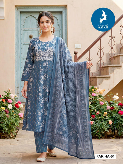 Fariha Kaya Cotton Readymade Anarkali Suits Manufacturer