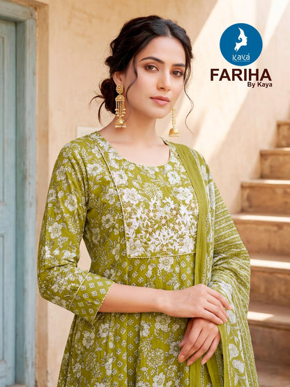 Fariha Kaya Cotton Readymade Anarkali Suits Manufacturer