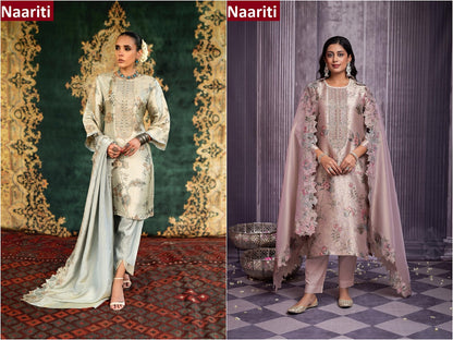 Farima Naariti Jacquard Pant Style Suits Wholesaler
