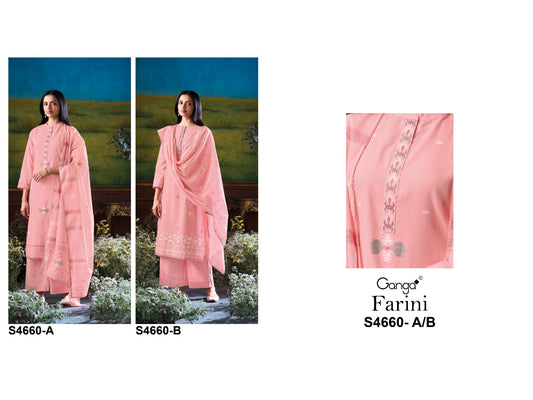 Farini 4660 Ganga Cotton Jacquard Plazzo Style Suits Wholesaler