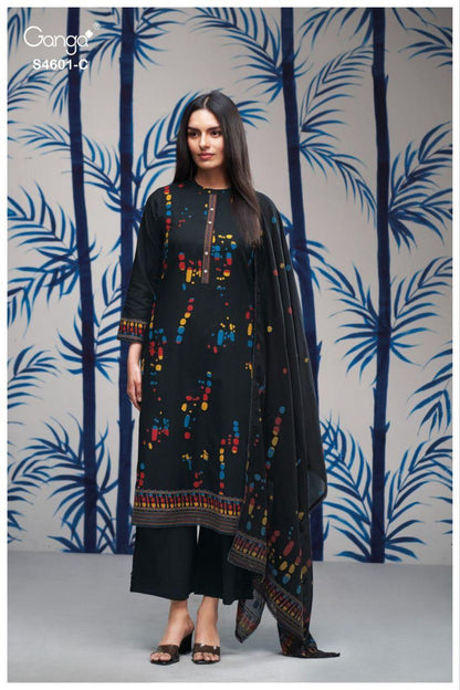 Fariqa 4601 Ganga Cotton Jacquard Pant Style Suits Wholesale Price