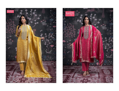 Faris Naariti Pure Silk Pant Style Suits Supplier India
