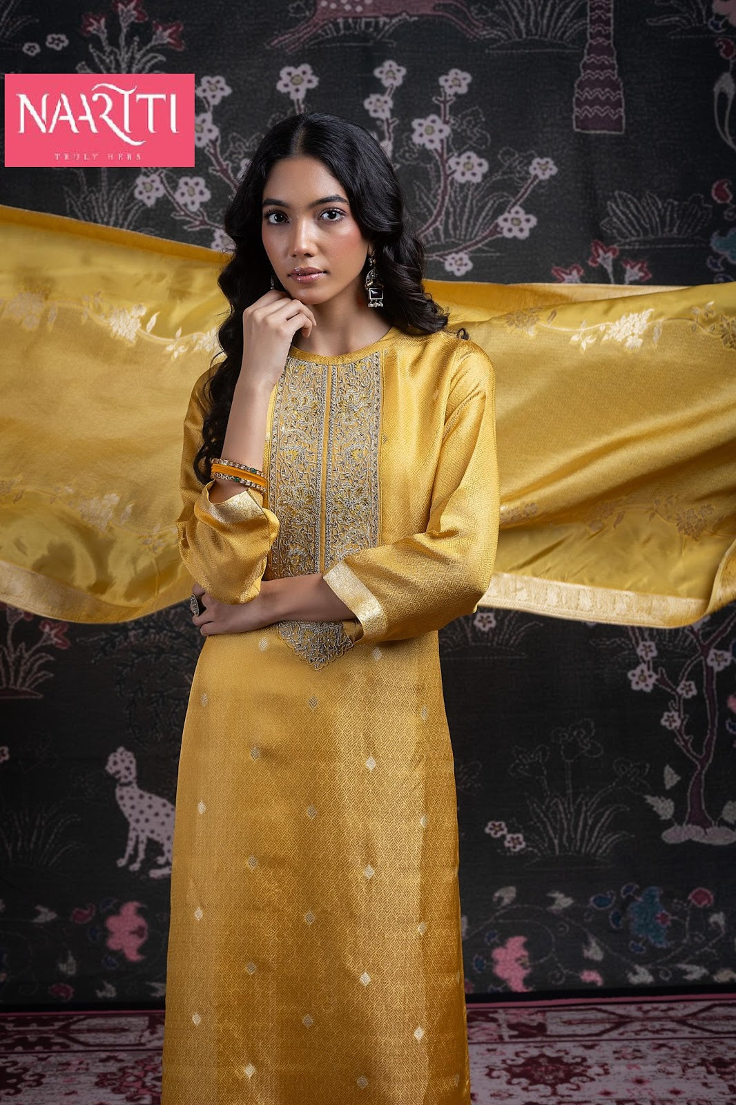 Faris Naariti Pure Silk Pant Style Suits Supplier India