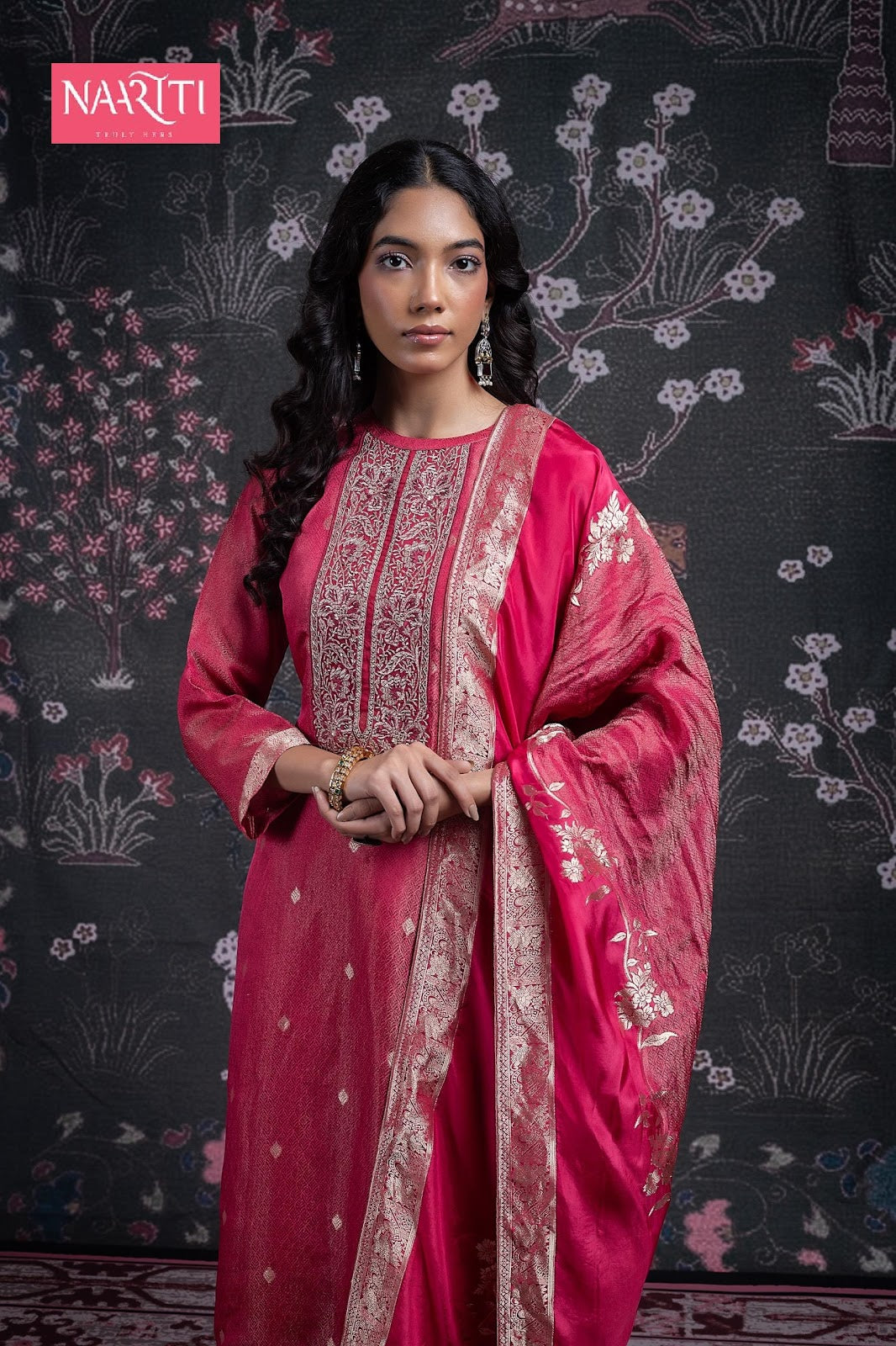 Faris Naariti Pure Silk Pant Style Suits Supplier India